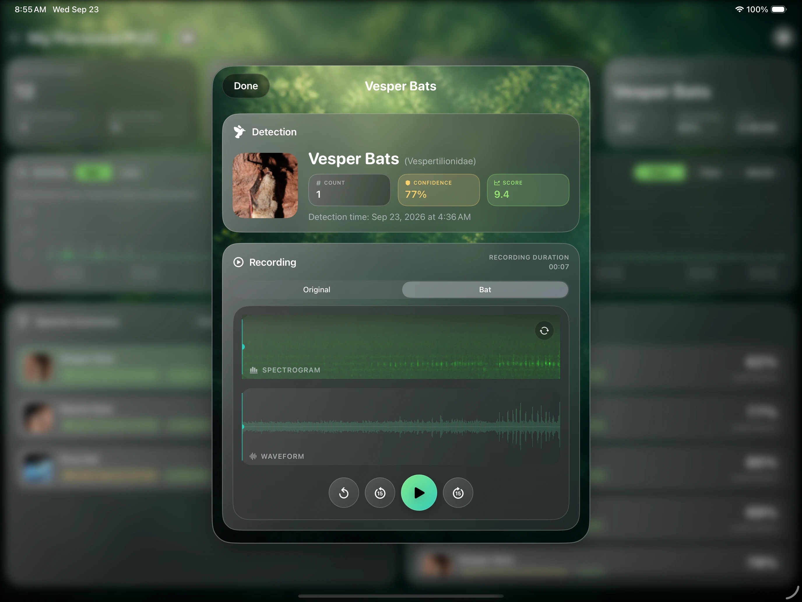 StationScope Species Detail Dialog