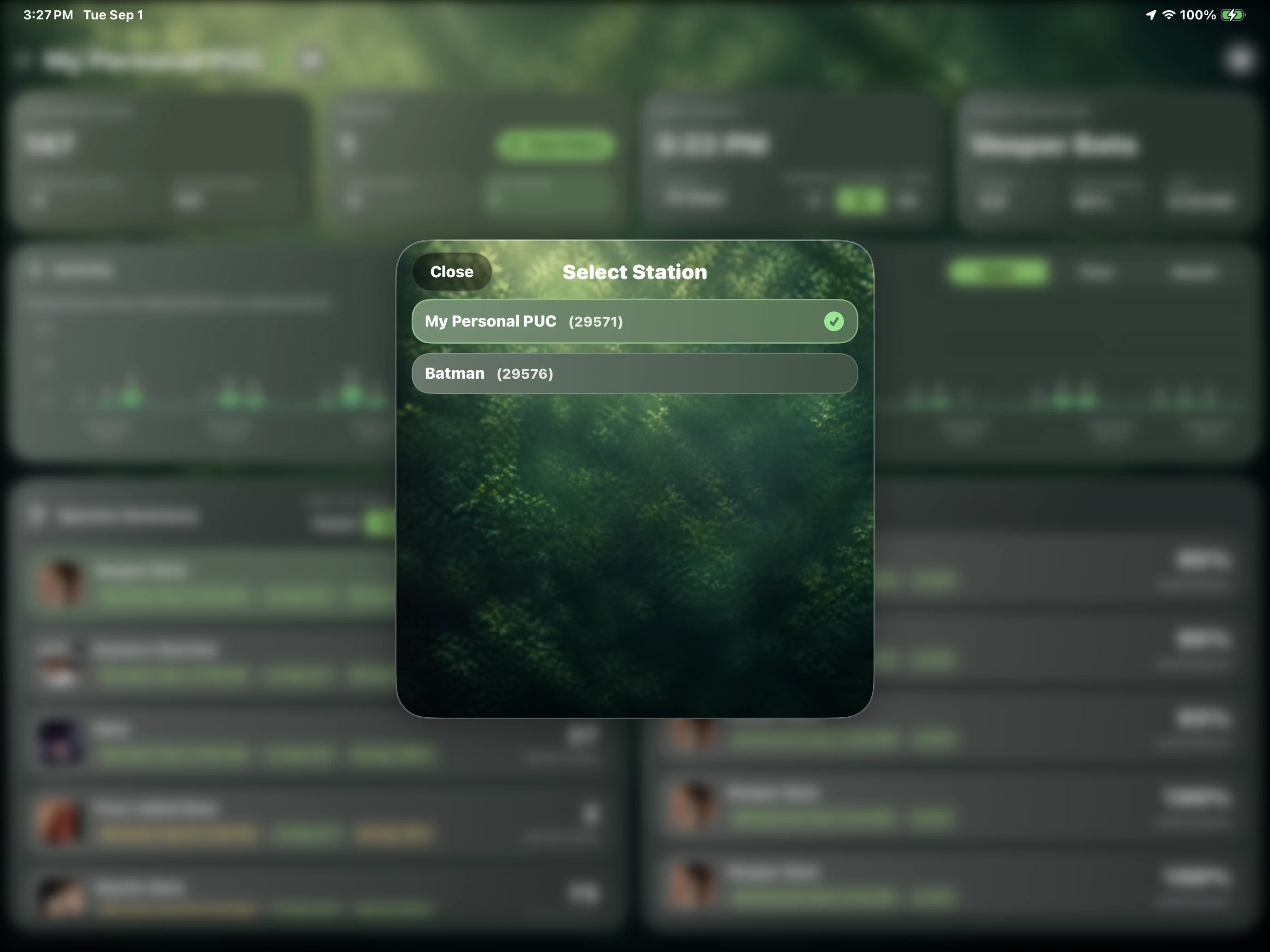 StationScope Select Station dialog